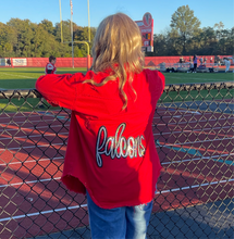 Load image into Gallery viewer, Falcons Red Denim Jacket