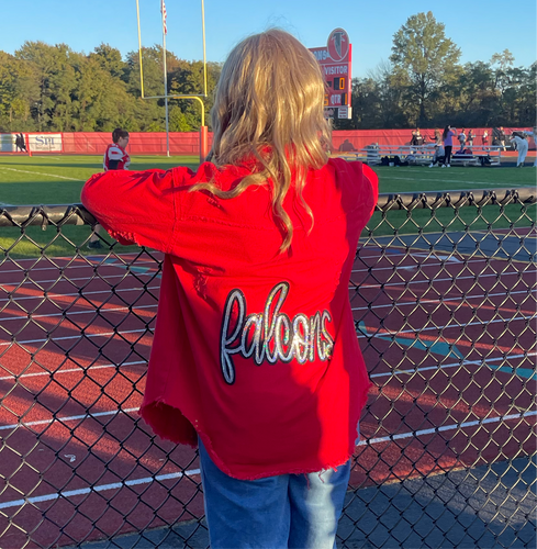 Falcons Red Denim Jacket