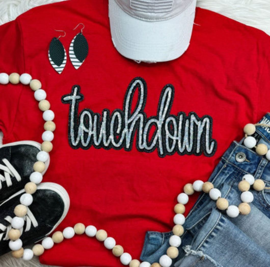 Falcons Touch Down Sequin Patch Apparel