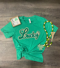 Load image into Gallery viewer, Lucky Chenille/Sequin Tee/Tank