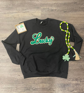 Lucky Chenille/Sequin Crewneck