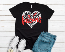 Load image into Gallery viewer, Falcons Football Leopard Heart- Tee