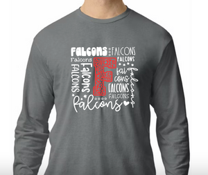 Falcons Font- Hoodie/ Crew/ Long Sleeve T