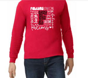 Falcons Font- Hoodie/ Crew/ Long Sleeve T