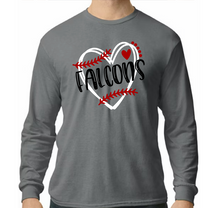 Load image into Gallery viewer, Falcon Baseball/softball 2 - Hoodie/ Crew/ Long Sleeve T