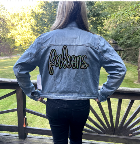 Falcons Script Jean Jacket