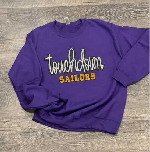 Sailors Touchdown Sequin Patch Apparel