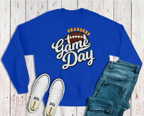 Edison Game Day Chenille/Sequin Football Patch Apparel