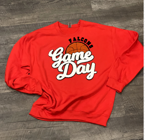 Falcons Game Day Chenille Basketball Patch Apparel