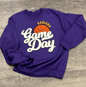 Sailors Game Day Chenille Basketball Patch Apparel