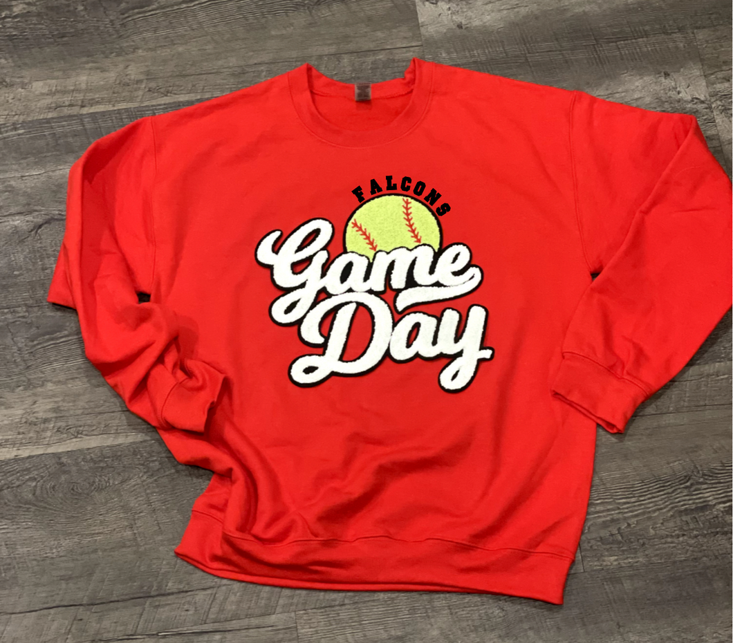 Falcons Game Day Chenille Softball Patch Apparel