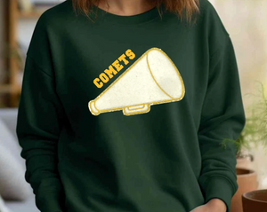 Comets Megaphone Sequin Patch Apparel