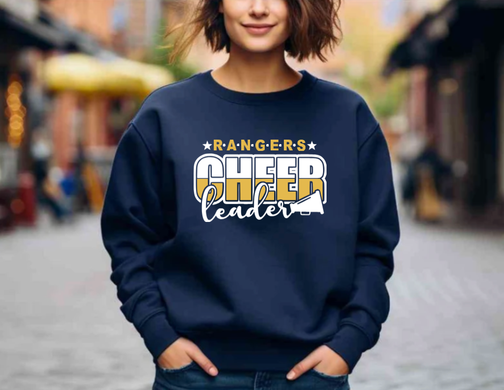 Rangers - Cheer 2 Hoodie/ Crew/ Long Sleeve T