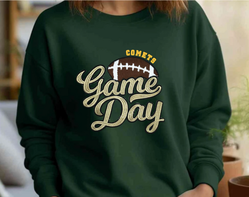 Amherst Game Day Chenille Football Patch Apparel (gold)