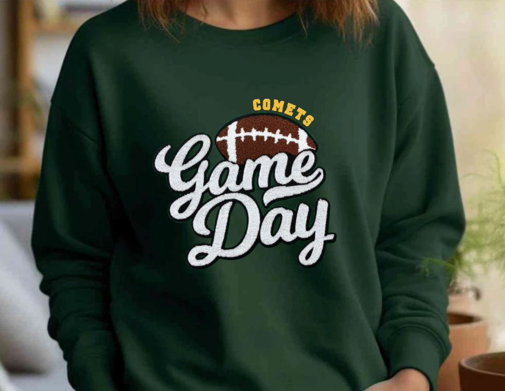 Amherst Game Day Chenille/sequin Football Patch Apparel