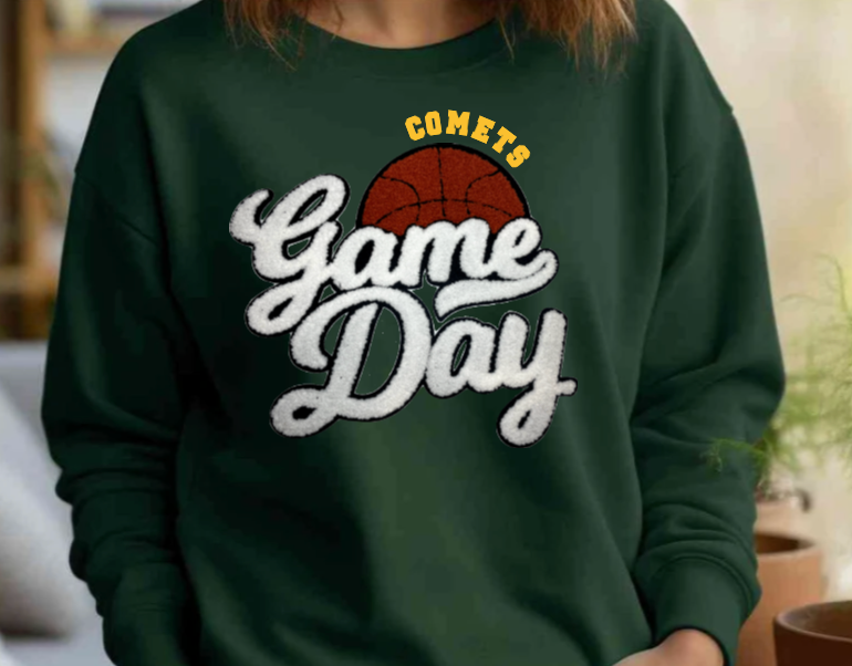 Comets Basketball Chenille Patch Apparel