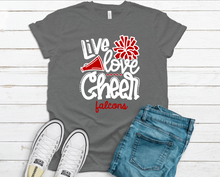 Load image into Gallery viewer, Live Love Cheer Falcons- Tee