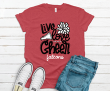 Load image into Gallery viewer, Live Love Cheer Falcons- Tee