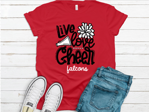 Live Love Cheer Falcons- Tee