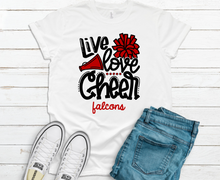 Load image into Gallery viewer, Live Love Cheer Falcons- Tee