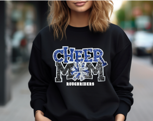 Roughriders Cheer Mom Sequin Patch Apparel