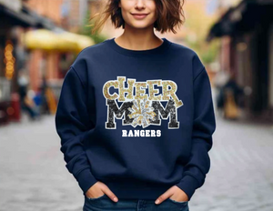 Rangers Cheer Mom Sequin Patch Apparel