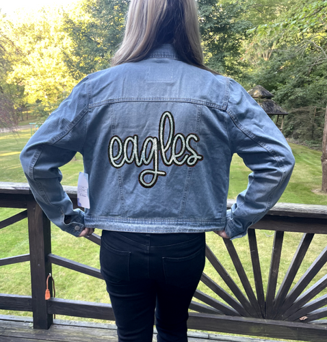 Eagles Script Patch Jean Jacket