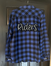 Load image into Gallery viewer, Riders Script Buffalo Plaid Button Up