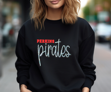 Load image into Gallery viewer, Pirates Script Sequin Patch Apparel (blk)