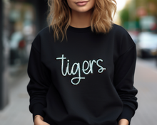 Load image into Gallery viewer, Tigers Script Sequin Patch Apparel (blk)