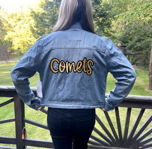 Comets Script Jean Jacket