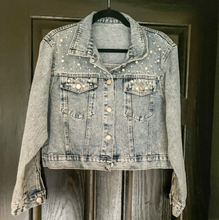 Load image into Gallery viewer, Sailors Script Embellished Denim Jacket