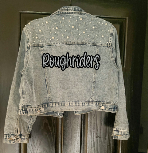 Roughriders Script Embellished Denim Jacket