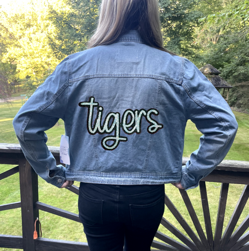 Tigers Script Jean Jacket