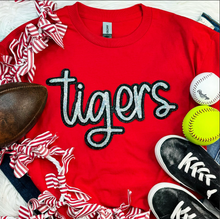 Load image into Gallery viewer, Tigers Script Sequin Patch Apparel