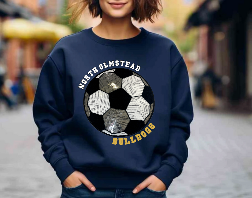 North Olmstead Soccer Sequin Patch Apparel