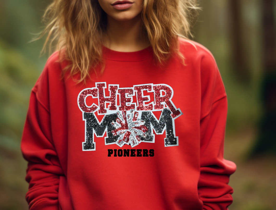 Pioneers Cheer Mom Sequin Patch Apparel