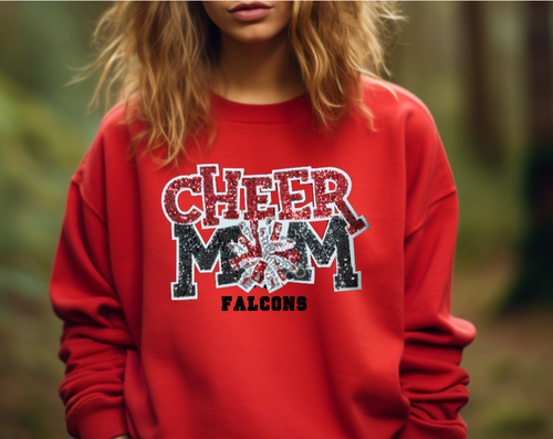 Falcons Cheer Mom Sequin Patch Apparel