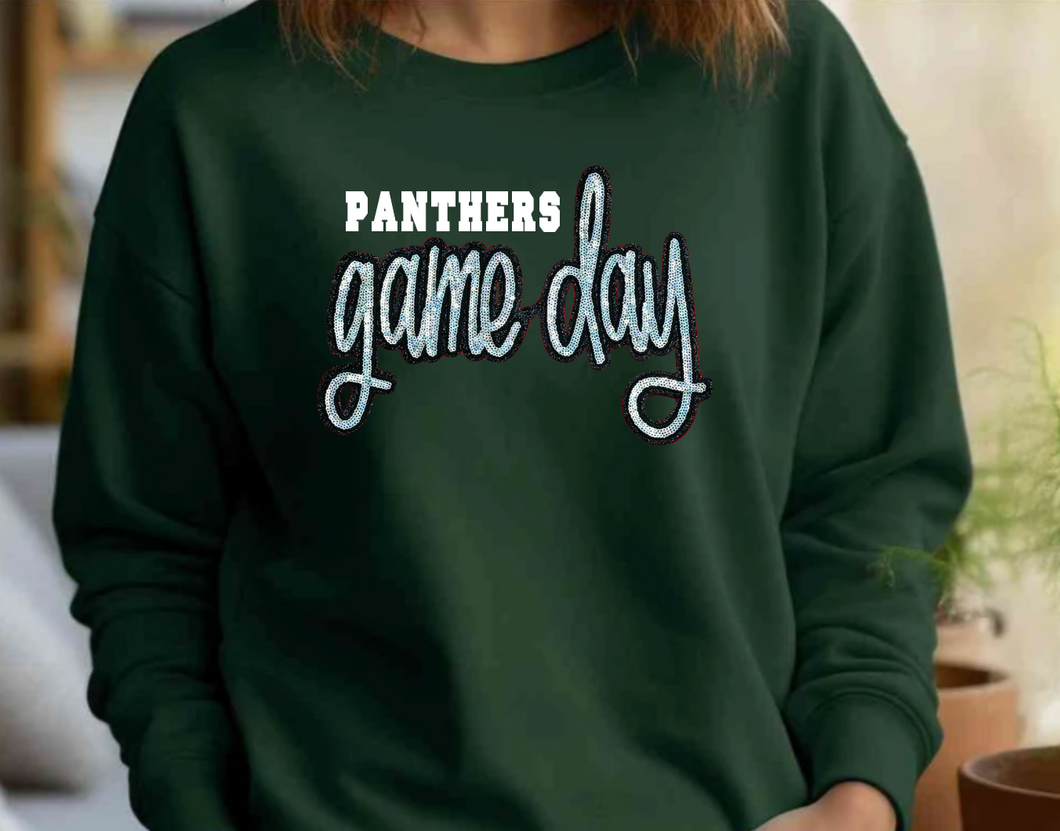 Panthers Game Day Sequin Patch Apparel