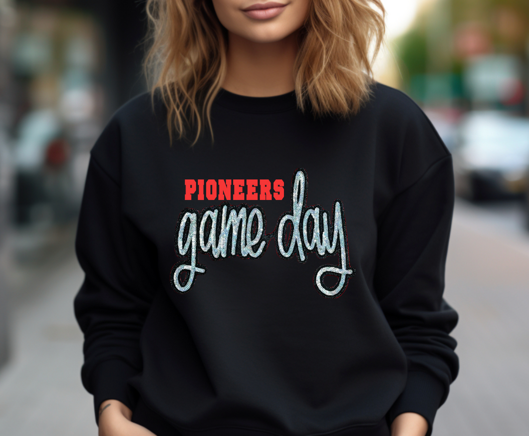 Pioneers Game Day Sequin Patch Apparel (blk)