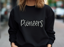 Load image into Gallery viewer, Pioneers Script Sequin Apparel (blk))