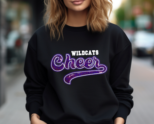 Wildcats Cheer Sequin Patch Apparel (blk)