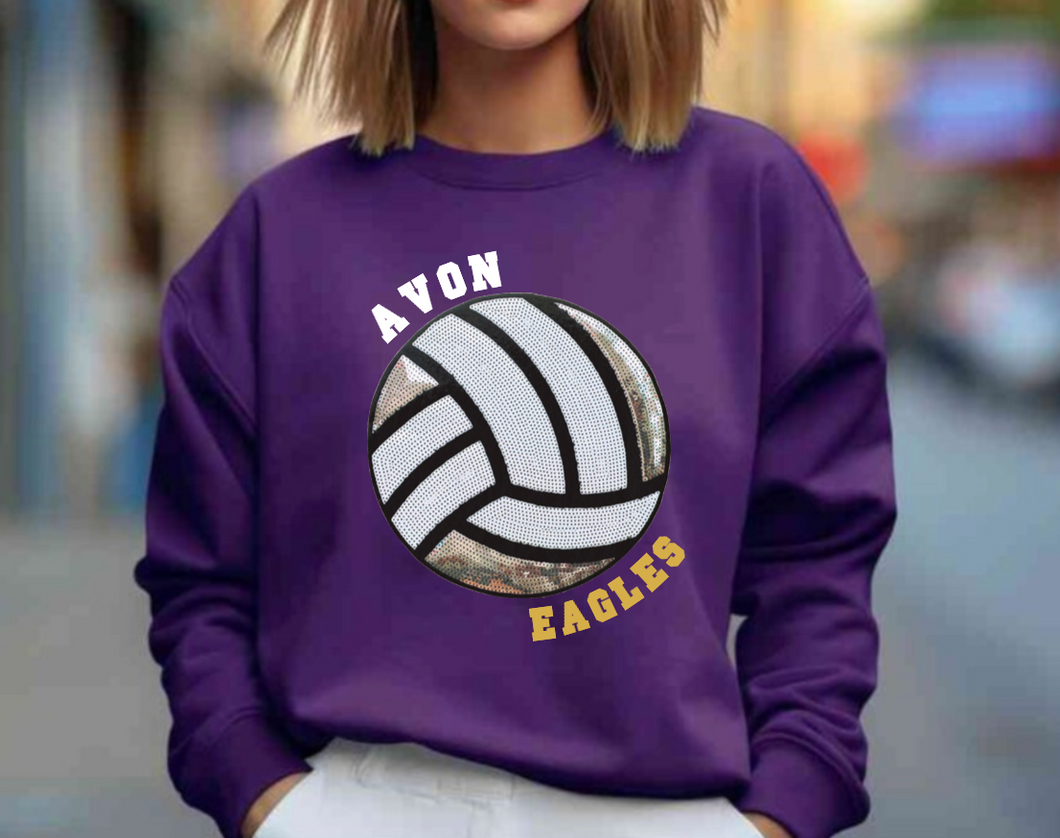 Avon Volleyball Sequin Patch Apparel