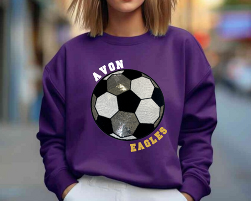 Avon Soccer Sequin Patch Apparel