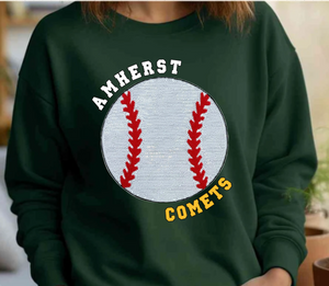 Comets Baseball Sequin Patch Apparel