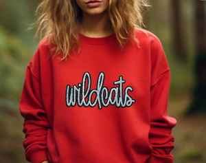 Wildcats Script Sequin Patch Apparel