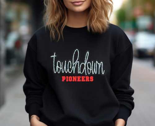 Pioneers Touchdown Sequin Patch Apparel (blk)