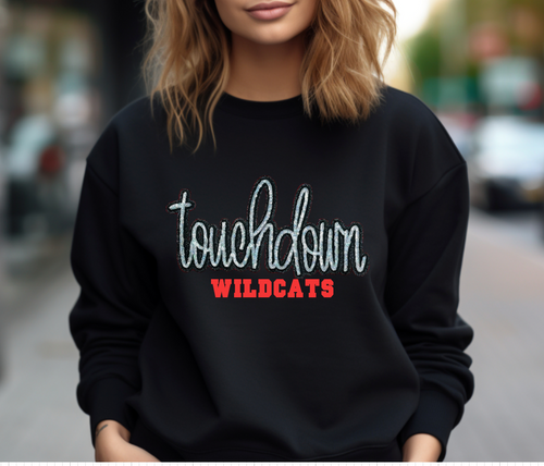 Wildcats Touchdown Sequin Patch Apparel (blk)