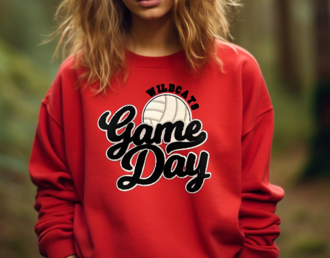 Wildcats Game Day Chenille Volleyball Patch Apparel