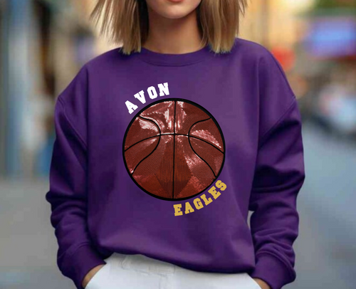 Avon Basketball Sequin Patch Apparel